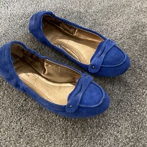 Blue Suede Women's Flats